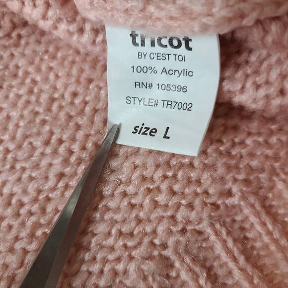 Tricot by Cest  Toi Sweater L Barbie Core Pink Acrylic Ballet Core Fairy Core - Picture 4 of 12